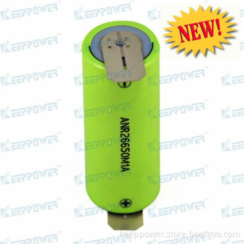 1S1P - 3.3V 2300mAh lifepo4 battery cell anr26650 with nickel tabs